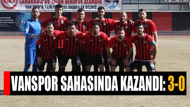 Vanspor sahasında kazandı: 3-0