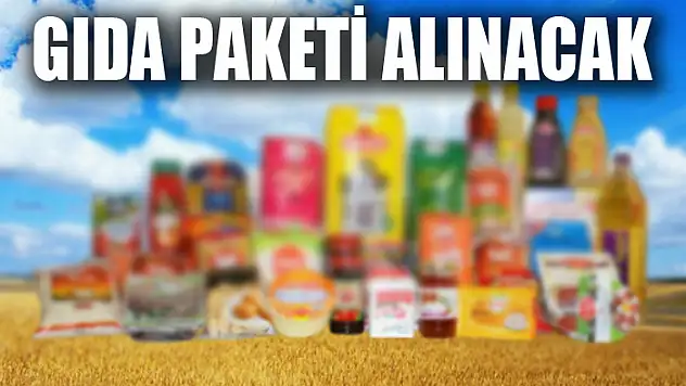 Gıda paketi alınacak