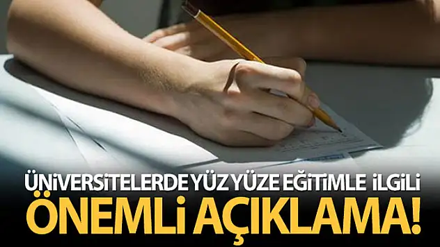 Bakan Koca'dan üniversitelerde yüz yüze eğitimle ilgili açıklama