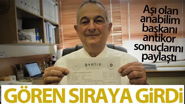 Korona aşısı olan anabilim başkanı antikor sonuçlarını paylaştı, gören sıraya girdi