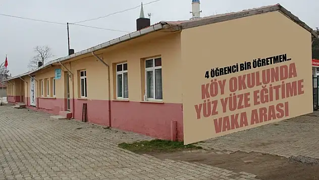 Köy okulunda yüz yüze eğitime vaka arası