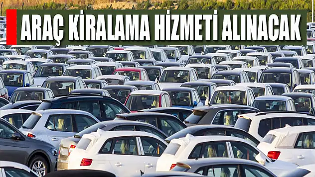 Araç kiralama hizmeti alınacak