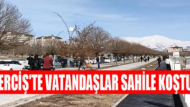 Erciş'te vatandaşlar sahile koştu