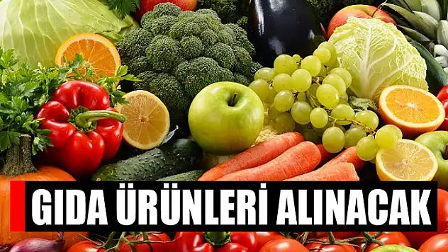 Gıda ürünleri alınacak