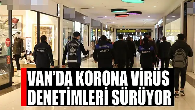 Van'da korona virüs denetimleri sürüyor