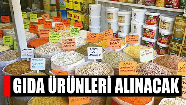 Gıda ürünleri alınacak
