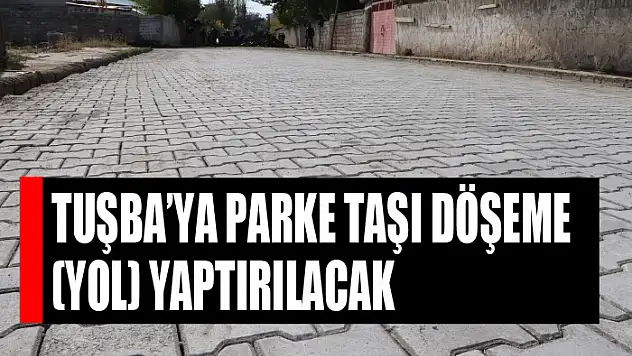 Tuşba'ya parke taşı döşeme (yol) yaptırılacak