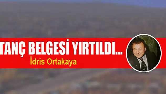 Utanç belgesi yırtıldı…