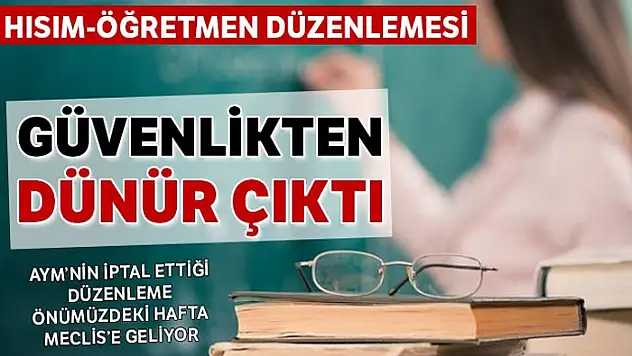 Dünürler çıkıyor, öğretmenler giriyor