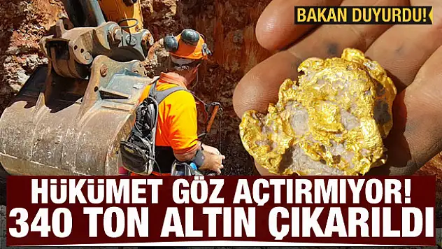 Hükümet göz açtırmıyor! 340 tona altın çıkarıldı
