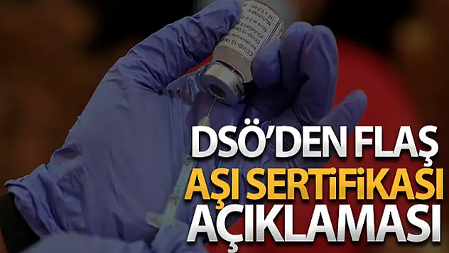 DSÖ, aşı sertifikasına karşı