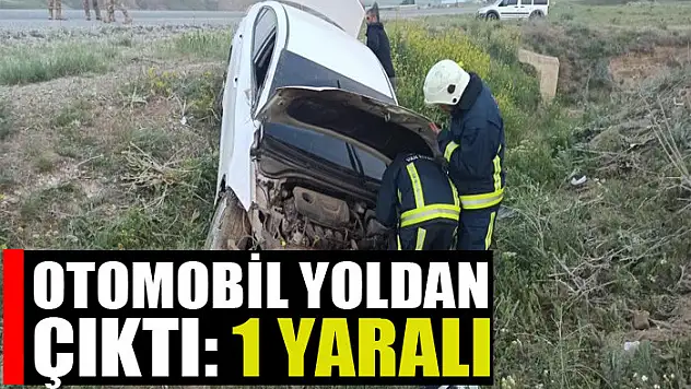 Otomobil yoldan çıktı: 1 yaralı