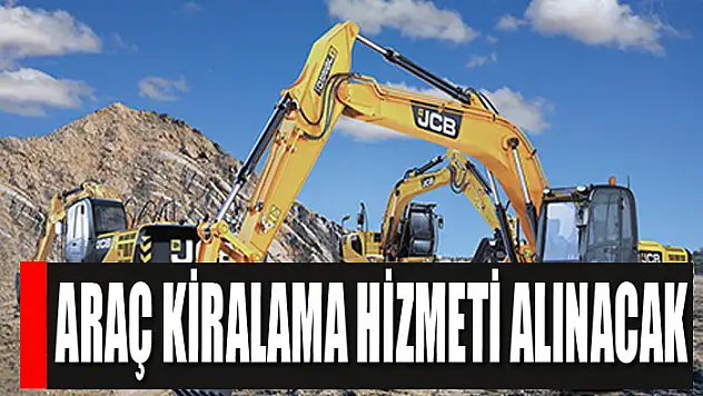Araç kiralama hizmeti alınacak