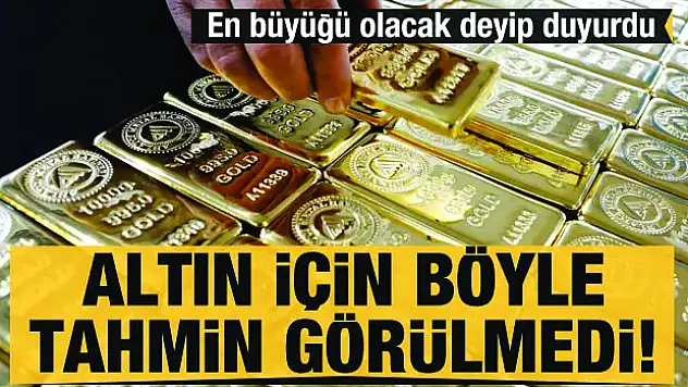 Altın için böyle tahmin görülmedi! En büyük hamleyi yapacak deyip açıkladı