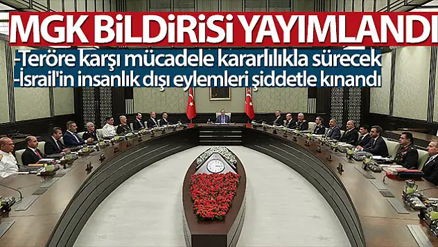 MGK'dan terörle mücadele vurgusu