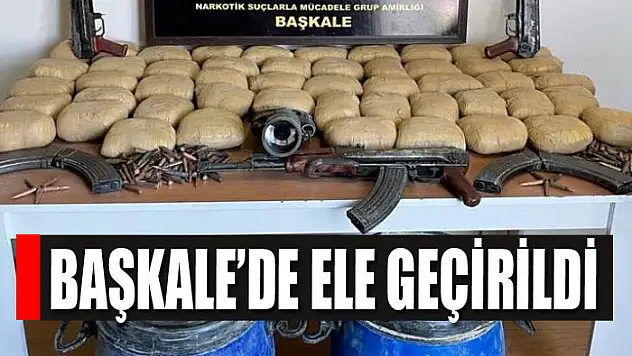 Başkale'de silah, mühimmat ve 52 kilo esrar ele geçirildi