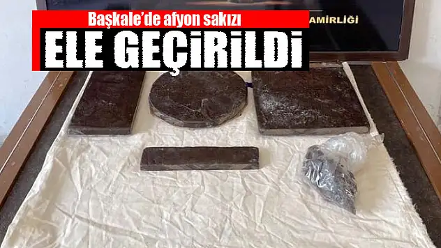 Başkale'de afyon sakızı ele geçirildi