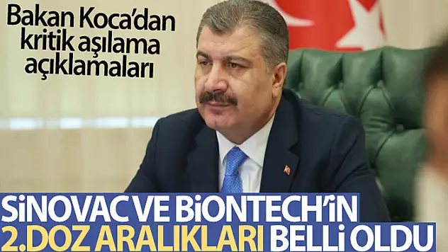 Bakan Koca'dan aşılama çalışmalarına yönelik kritik açıklamalar