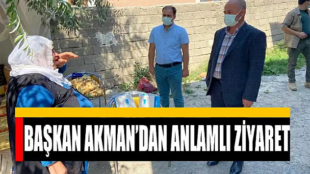 Başkan Akman'dan anlamlı ziyaret