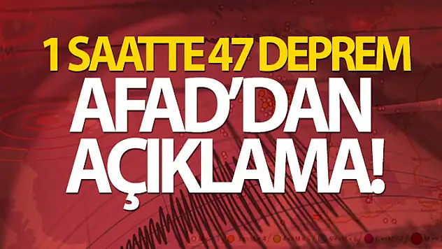AFAD'dan açıklama: İzmir açıklarında son 1 saatte 47 adet deprem meydana geldi