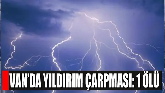 Van'da yıldırım çarpması: 1 ölü