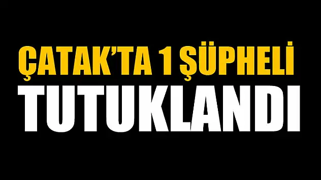 Çatak'ta 1 şüpheli tutuklandı