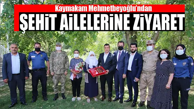 Kaymakam Mehmetbeyoğlu'ndan şehit ailelerine ziyaret