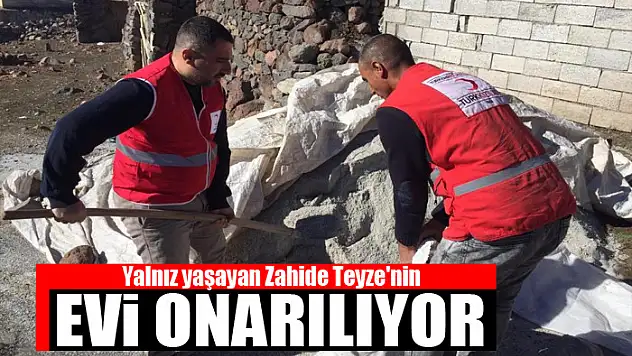 Yalnız yaşayan Zahide Teyze'nin evi onarılıyor