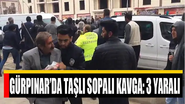 Gürpınar'da taşlı sopalı kavga: 3 yaralı