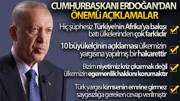 Cumhurbaşkanı Erdoğan'dan önemli açıklamalar