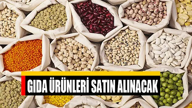 Gıda ürünleri satın alınacak