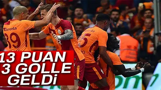 Galatasaray'da 13 puan 13 golle geldi