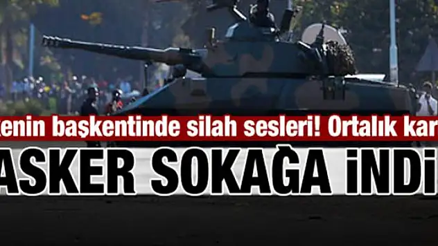 Ülkenin başkentinde silah sesleri! Asker sokakta