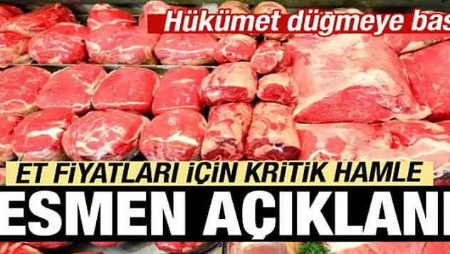 Et fiyatları için önemli hamle!