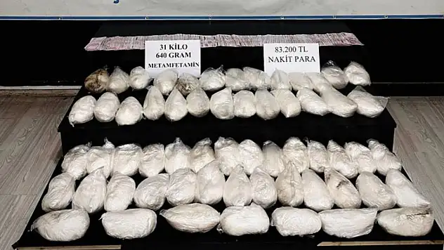 31 kilo uyuşturucu ele geçirildi