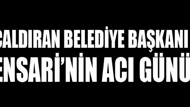 Çaldıran Belediye Başkanı Ensari'nin acı günü