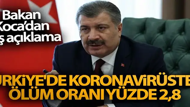 Türkiye'de koronavirüsten ölüm oranı yüzde 2,8
