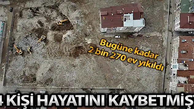 Elazığ'da 14 kişinin hayatını kaybettiği mahallenin son hali görüntülendi