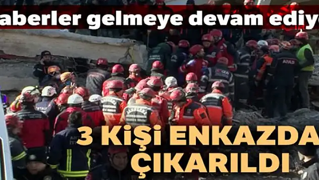 Elazığ Sürsürü Mahallesi'nde 3 kişi enkazdan çıkarıldı!