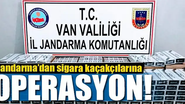 Jandarma'dan sigara kaçakçılarına operasyon