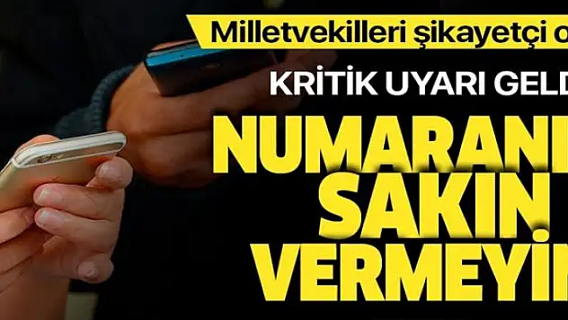 Cep numaranızı asla vermeyin