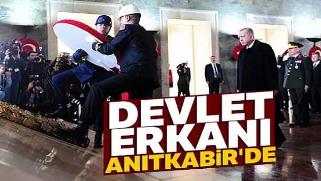 Devlet erkanı Cumhurbaşkanı Erdoğan'ın başkanlığında Anıtkabir'de