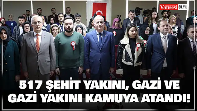 517 şehit yakını, gazi ve gazi yakını kamuya atandı