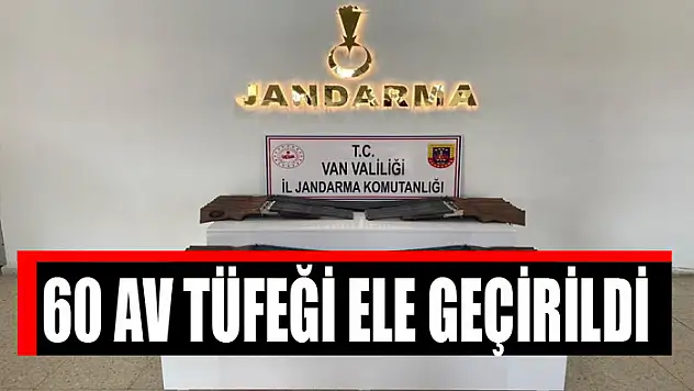 60 av tüfeği ele geçirildi