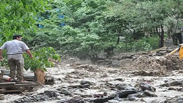 ERCİŞ'TE  SEL  ZARARA  YOL AÇTI