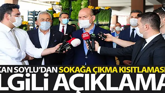 Bakan Soylu'dan sokağa çıkma kısıtlamasıyla ilgili açıklama