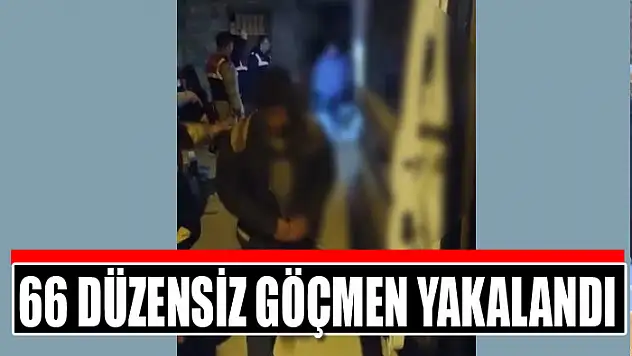 66 düzensiz göçmen yakalandı