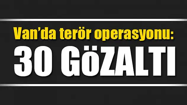Van'da terör operasyonu: 30 gözaltı