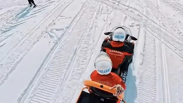 Abalı kayak merkezi'nde JAK timleri görev başında