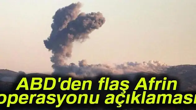 ABD'den Afrin açıklaması: 'Kapsam ve süresi sınırlı olmalı'